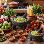 ingredientes mexicanos en una mesa